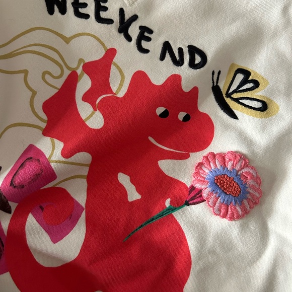 Weekend Max Mara Cotton Graphic Sweatshirt size XS - Picture 2 of 4